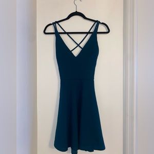 Green mini dress